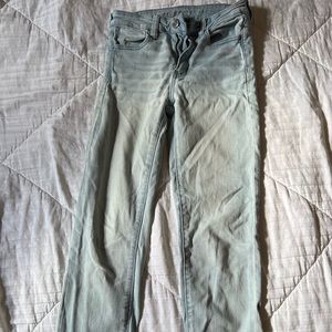 American eagle next level stretch light wash skinny jeans